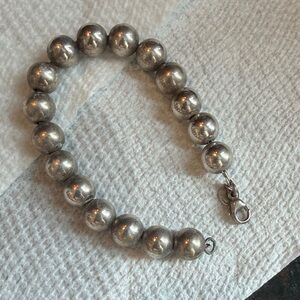 Tiffany and Co. Elegant Silver Beaded Bracelet